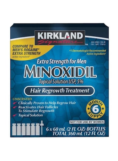 Minoxidil 5% Hair Regrowth Solution &ndash; 6-Pack of 60ml Bottles for Stronger, Healthier Hair
