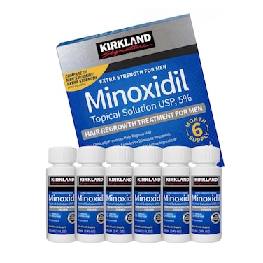 6-Pack Minoxidil 5% Extra Strength Hair Regrowth Solution &ndash; 60ml Bottles for Thicker, Fuller Hair