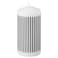 Unscented Pillar Candle Narrow-Striped/Black White 14 Cm