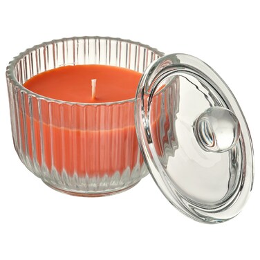 Scented Candle In Glass Sandalwood &amp; Patchouli Orange 20 Hr