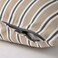 Cushion Cover Beige White/Stripe Pattern 50X50 Cm