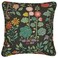 Cushion Cover Black-Green Multicolour/Floral Pattern 50X50 Cm