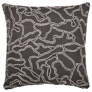 Cushion Cover Anthracite/Off-White 50X50 Cm