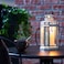 Lantern F Block Candle In/Outdoor White 28 Cm