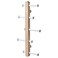 Vertical Hook Rack Easily Adjust The Position Of The Bars 60cm