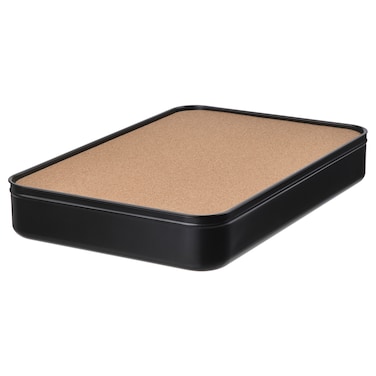 Box With Lid Durable Metal Box With A Cork Lid On Top That Makes It Easy 24X35X6cm