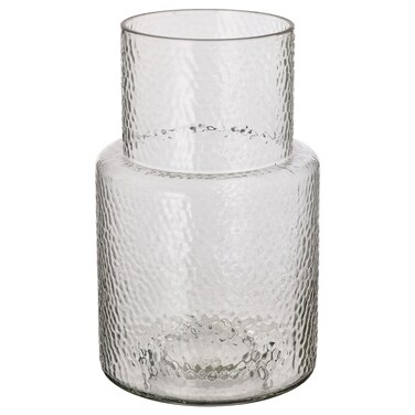 Vase Semi-Transparent Glass Vase With Texture 26cm