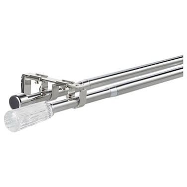 Double Curtain Rod Set 120-210cm 19 Mm