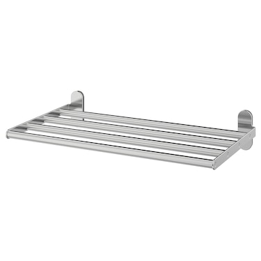 Wall Shelf Smooth Edge On The Long Side With Towel Rail 47X27cm