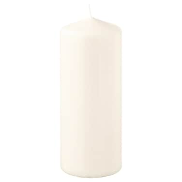 Unscented Pillar Candle Natural 14cm