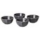 Bowl Table Setting With Strimmig Tableware Stoneware Grey 15cm