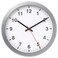 Wallclock No Disturbing Ticking Sounds Silver-Colour 28cm