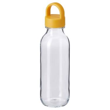 Water Bottleclear Glass/Yellow 0.5 L