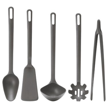 5-Piece Kitchen Utensil Set Grey