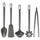 5-Piece Kitchen Utensil Set Grey
