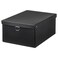 Storage Box With Lid Black 25X35X15cm
