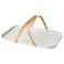 Tray With Handle Bamboo/White 46X30cm