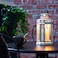 Lantern F Block Candle In/Outdoor White 28cm