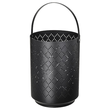 Lantern For Block Candle Black 22cm
