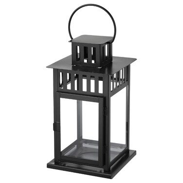 Lantern For Block Candle In/Outdoor Black 28cm