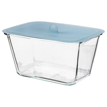 Food Container With Lid Rectangular Glass/Silicone 1.8 L