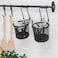 Container Cooking Utensils Close At Hand Can Be Hung Black/Mesh 14X16cm