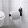 Toilet Roll Holder With Suction Cup Black