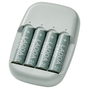 Battery Charger And 4 Batteries