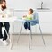 Highchair With Tray Light Blue/Silver-Colour