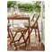 Stool Outdoor Foldable/Light Brown Stained 37X45cm
