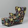 Slipcover For Footstool Stigsbo Multicolour/Black