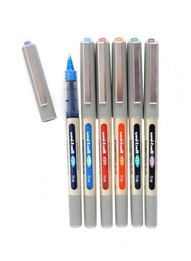 6-Piece Gel Ink Pen Multicolour