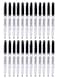 24-Piece Slim White Board Marker Bullet Tip Black Ink