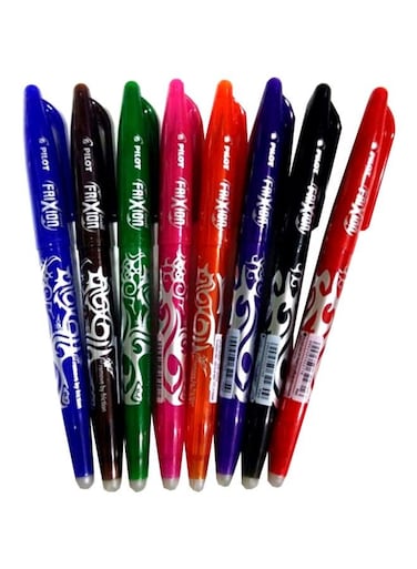 Pack Of 8 Frixion Erasable Ball Point Pen Multicolour