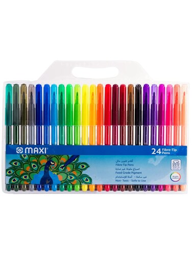 24-Piece Washable Felt Pens Multicolour