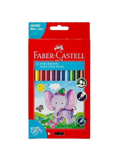 12-Piece Jumbo Colour Pencil Multicolour