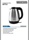 Stainless Steel Electric Kettle with 360-Degree Rotation Base KNK6009B Silver