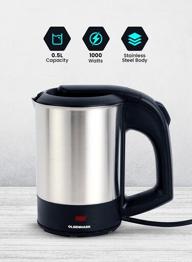 Electric Kettle 0.5 L 1000 W OMK2048NM Silver/Black