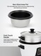Electric Rice Cooker With Non-Stick Inner Pot And Stainless Steel Lid, Includes Warm/Cook And Steam Function
