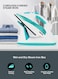 Wet And Dry Steam Iron Box With Ceramic Soleplate And Self Cleaning Function Green/White