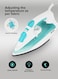 Wet And Dry Steam Iron Box With Ceramic Soleplate And Self Cleaning Function Green/White
