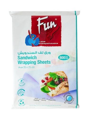 Sandwich Wrapping Paper 800 Pieces White 35X25Cm