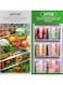 3-Piece Refrigerator Organizer Stackable Plastic Kitchen Food Storage Containers With Lids
