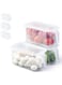 3-Piece Refrigerator Organizer Stackable Plastic Kitchen Food Storage Containers With Lids