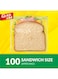 Zipper Food Storage Sandwich Bags 100 Count 14.4Cm X 16.5Cm Yellow