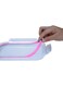 4-Piece Microwave Glass Storage Containers With Lid Pink 1X Big Square Container