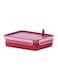Master Seal Micro Rectangle Food Storage With Inserts Red/Clear 1.2Liters