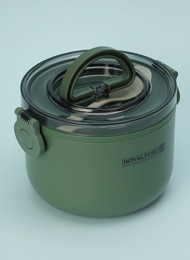 Single Layer Round Lunch Box Stainless Steel Inner Assorted Food Storage Container