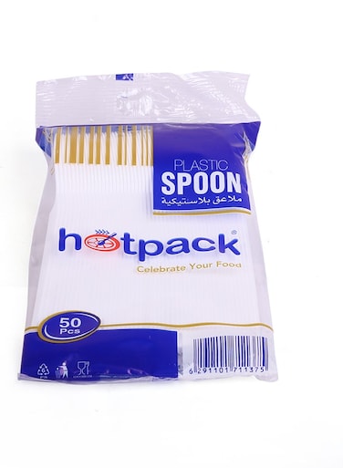50-Piece Plastic Spoon White