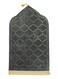 Embossed Prayer Mat Anti-Slip Velvet Top Islamic Prayer Mat Grey 70 x 110 cm
